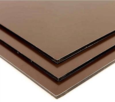 Изображение Алюминиевая композитная панель 3мм коричневая Goldstar RAL8002 стенка 0,3, 1220*4000 мм