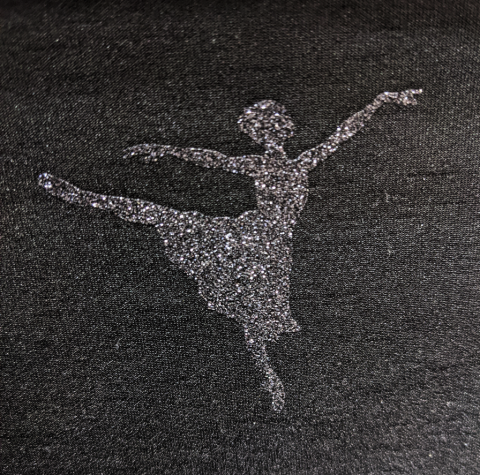 Термопленка серии Глиттер 6002 черная, блестящая с блёстками, 0,50 x 25 м