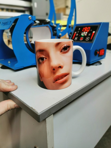 Керамическая кружка белая категории AA для печати, 330 мл, 82 x 95 мм – фото 2