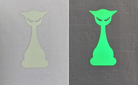 Термопленка серии светящаяся в темноте, 6550 - зеленый лайм, 0.50 х 10 м