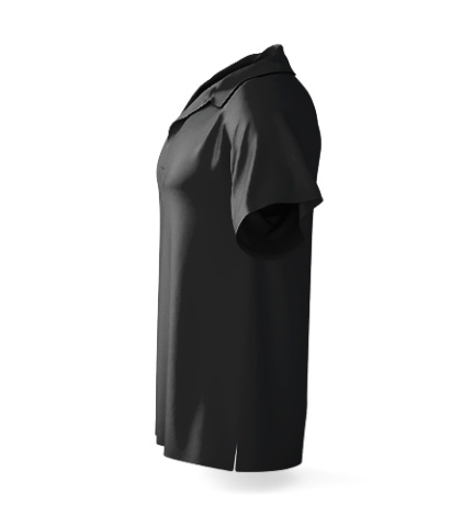 Футболка поло черная унисекс 100% хлопок, 200 г/м2, размер 50 (XL) – фото 2