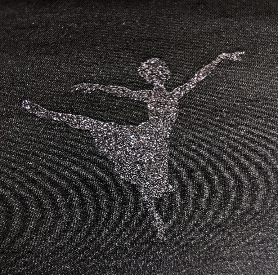 Термотрансферная пленка NOVA-FLEX CREATIVE GLITTER 6002 черная, блестящая с блёстками, 0,50 x 25 м