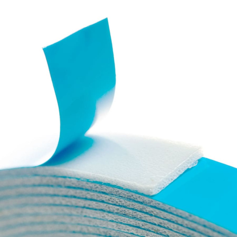 Акриловая двусторонняя клейкая лента Prento B1MM, вспененный полиэтилен, белая, 1мм x 9 мм x 25 м – фото 2