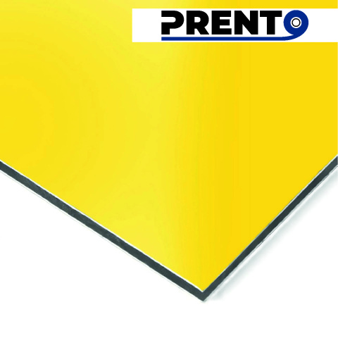 Алюминиевая композитная панель Prento серия Бонд желтая 1023 стенка 0,21мм, 3x1500x4000мм – фото 0