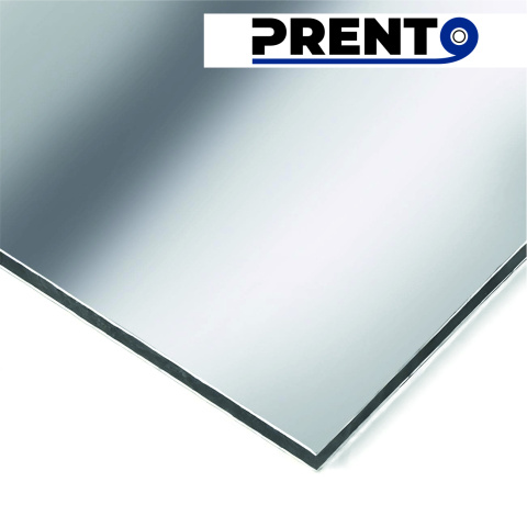 Алюминиевая композитная панель Prento серия Бонд зеркальное серебро 0001 стенка 0,3мм, 3x1220x4000мм – preview фото 7