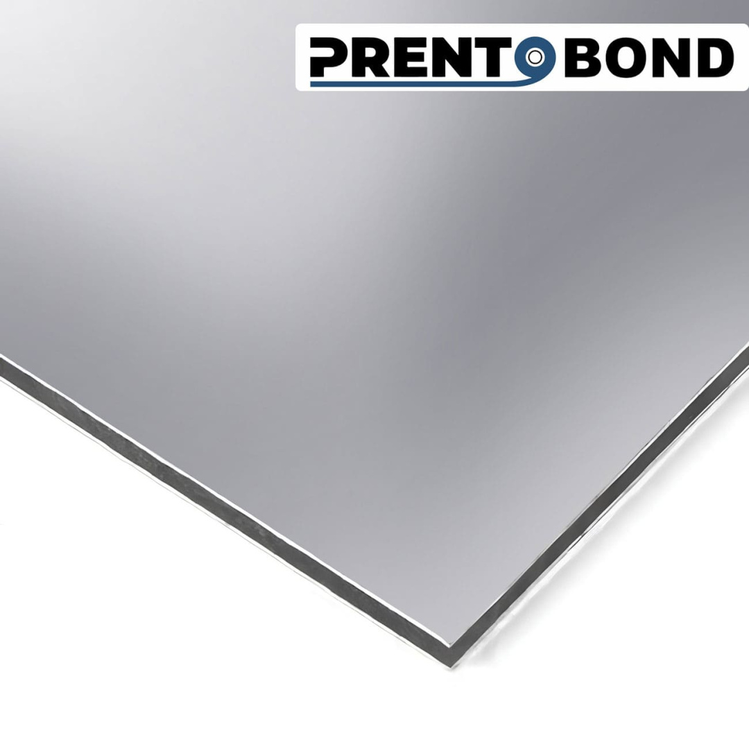 Алюминиевая композитная панель царапаное серебро 3мм 0,3 401 RAL G0004 Prento Bond 1220*4000 мм 