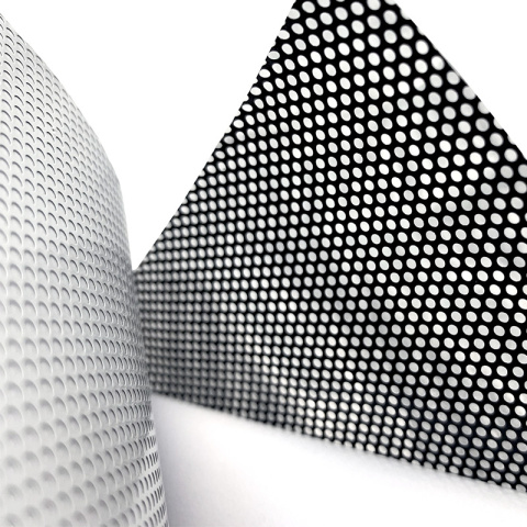 Самоклеящаяся перфорированная пленка DLC 1,52 x 50 м, белая, глянцевая