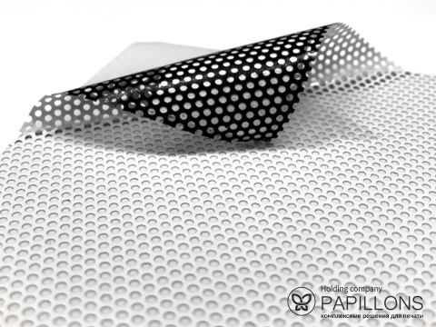 Самоклеящаяся перфорированная пленка DLC 1,52 x 50 м, белая, глянцевая – фото 1