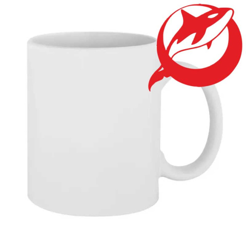 Кружка керамическая белая (красная орка ), субл.печать, 11 oz, Ø82 мм х 95 мм, 330 мл