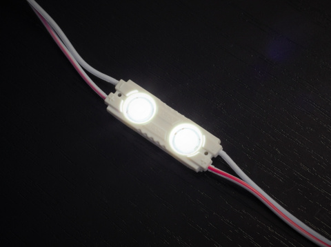 Светодиодный модуль ST 2x2835 W Lens 60Lm/0,68W/160 град/6500K/IP67