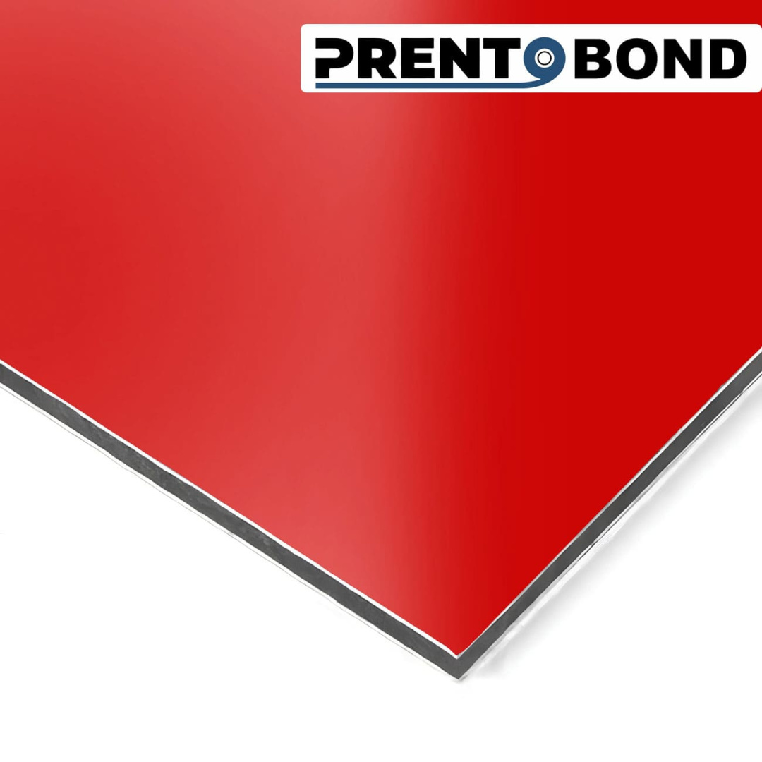 Алюминиевая композитная панель Prento Bond 276 красная RAL 3020 стенка 0,3мм 3x1500x4000мм  