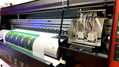 Изображение Принтер широкоформатный Volk EX 1804 (Epson i3200 x 1) 1,8 м, 140 м2/ч, экосольвентный, сублимационный, интерьерный