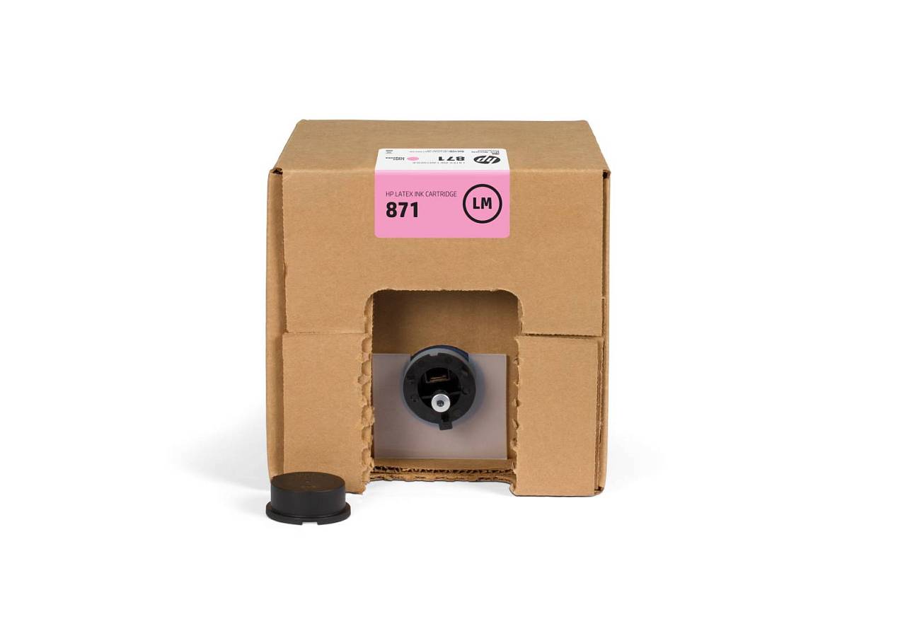Изображение Латексные чернила HP 871 Lt Magenta, в картриджах, 3 л