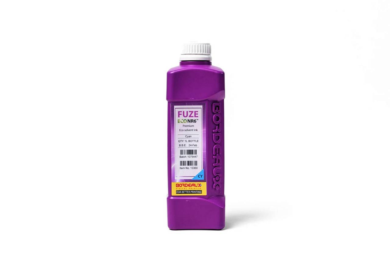 Изображение Экосольвентные чернила Bordeaux FUZE ECO NR Cyan, для ПГ Epson, 1 л