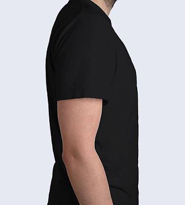 Изображение Футболка классическая черная унисекс 100% хлопок, 160 г/м2, размер 46 (M)