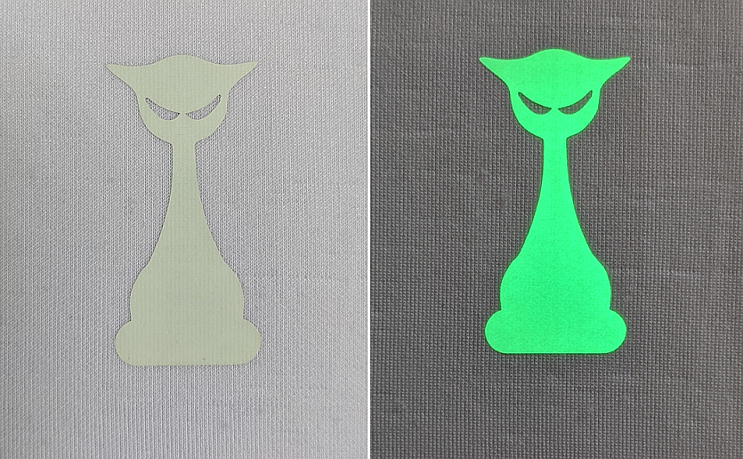 Изображение Термопленка NOVA-FLEX GLOW IN DARK, светящаяся в темноте, 6550 - зеленый лайм, 0.50 х 10 м