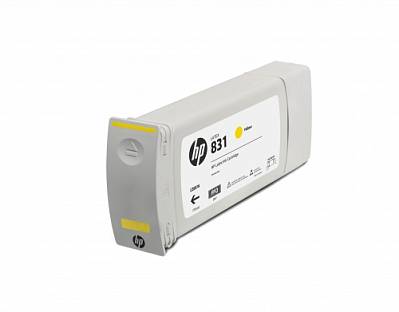 Изображение Латексные чернила HP 831 Yellow, в картриджах, 775 мл