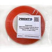 Изображение Акриловая двусторонняя клейкая лента Prento P02MM, прозрачная, 225мк x 6 мм x 33 м