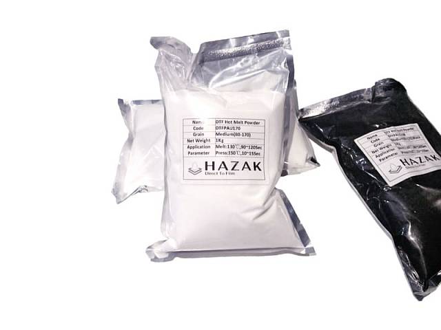 Изображение Клей для ДТФ печати порошковый HAZAK кополиэстеровый, фракция 80-170 мк, плавление при 150℃
