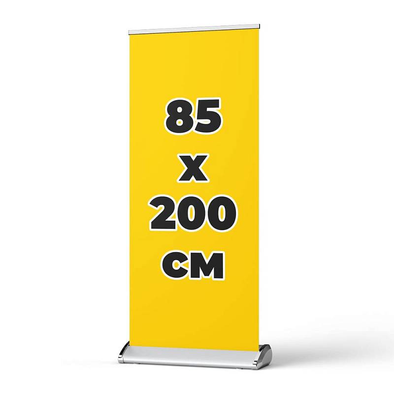 Изображение Мобильный стенд Капля Roll-up DLC HY алюминий, 85x200см, 3,6кг