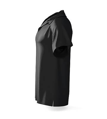 Изображение Футболка поло черная унисекс 100% хлопок, 200 г/м2, размер 54 (XXXL)