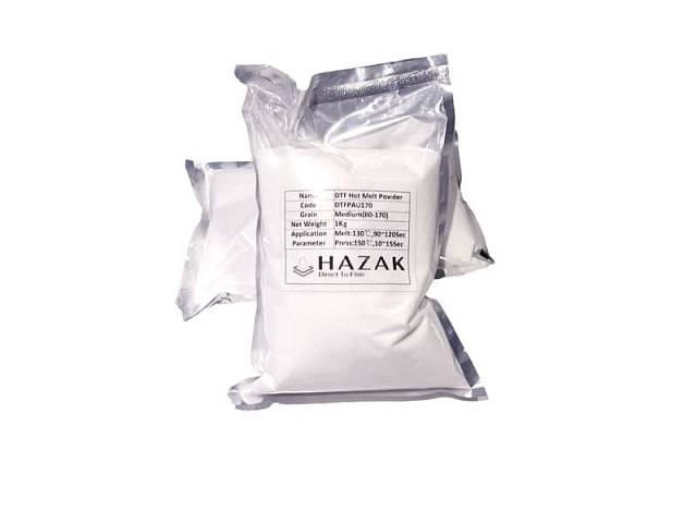 Изображение Клей для ДТФ печати порошковый HAZAK кополиэстеровый, фракция 80-170 мк, плавление при 150℃