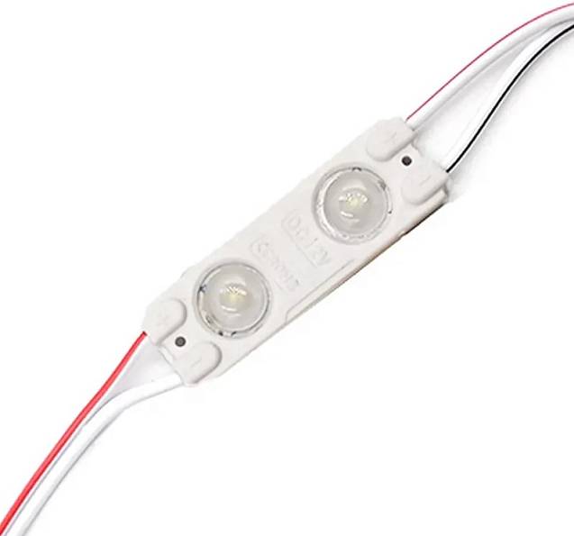 Изображение Светодиодный модуль SMD AC 2x2835, 120Lm/12W/линза 160°/7500K/IP67