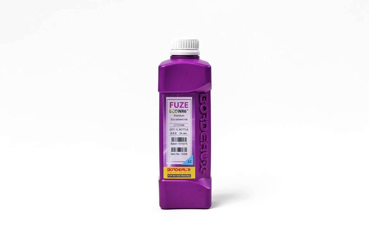 Изображение Экосольвентные чернила Bordeaux FUZE ECO NR Light Cyan, для ПГ Epson, 1 л
