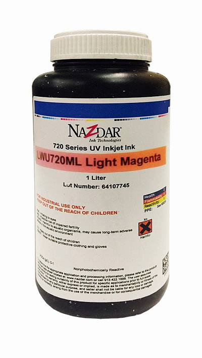 Изображение УФ чернила Nazdar 720 Light Magenta, 1 л