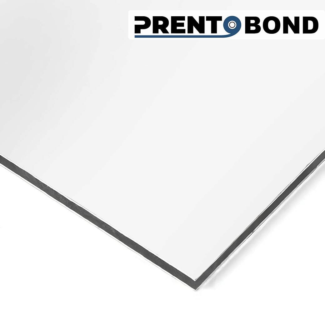 Изображение Алюминиевая композитная панель Prento Bond 117 белая RAL 9016 стенка 0,3мм 3x1500x4000мм  