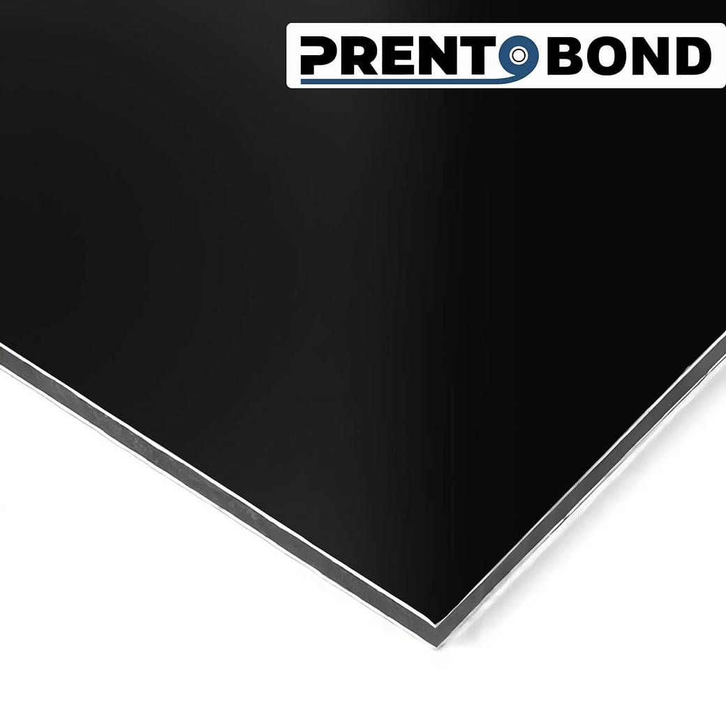 Изображение Алюминиевая композитная панель Prento Bond 020 черная RAL 9005 стенка 0,21мм, 3x1500x4000мм  