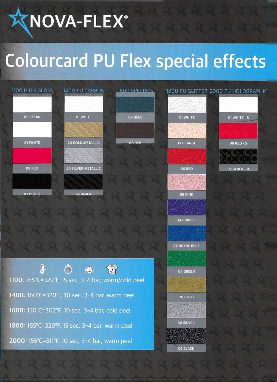 Изображение Цветовая карта для плёнок WITPAC NOVA FLEX HIGH GLOSS CARBON, SPECIAL и GLITTER, A4