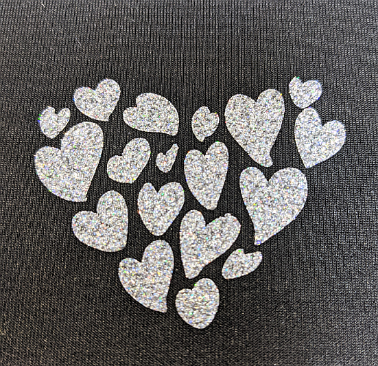 Изображение Термотрансферная пленка NOVA-FLEX CREATIVE GLITTER 6030 серебяная, блестящая с блёстками, 0,50 x 25 м