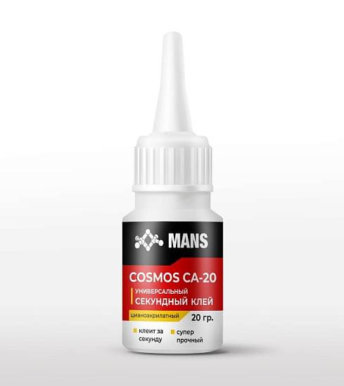 Изображение Цианакрилатный клей Mans CA-20, универсальный, однокомпонентный, 20 г