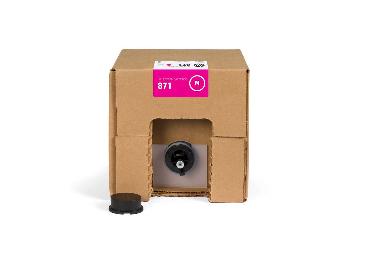 Изображение Латексные чернила HP 871 Magenta, в картриджах, 3 л