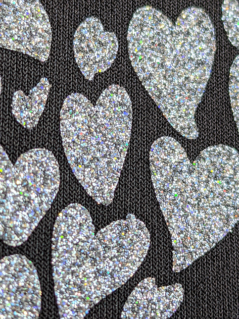 Изображение Термотрансферная пленка NOVA-FLEX CREATIVE GLITTER 6030 серебяная, блестящая с блёстками, 0,50 x 25 м