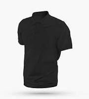 Изображение Футболка поло черная унисекс 100% хлопок, 200 г/м2, размер 50 (XL)